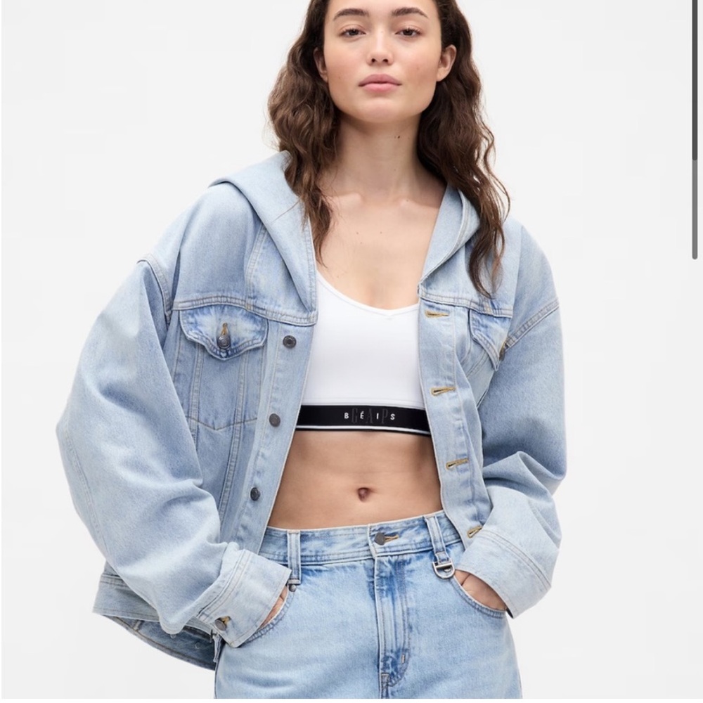GAP x BEIS Casual Baggy Classic Light Blue Denim Jacket